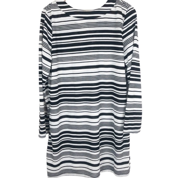 New with tag L*Space Love Letters Long Sleeve Striped Lace Up Tunic Top Dress - Picture 7 of 11